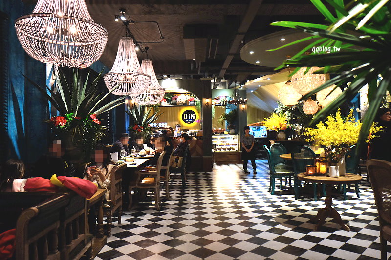 台中西區︱O`IN Tea House，擁有滿滿花藝的餐飲空間，結合了港式、泰式和中式的創意料理，IG人氣餐廳，近草悟道、勤美誠品(已歇業) @QQ的懶骨頭