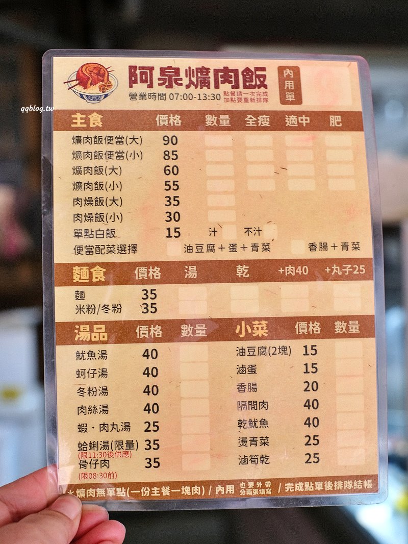 彰化︱阿泉爌肉飯．彰化80年焢肉飯老店，榮獲第一屆500碗首獎 @QQ的懶骨頭
