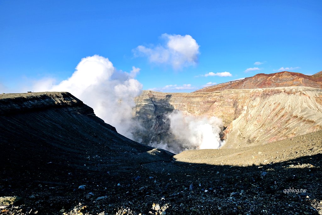 日本熊本︱阿蘇中岳火山口．近距離觀察活火山口噴發，熊本超人氣觀光景點 @QQ的懶骨頭