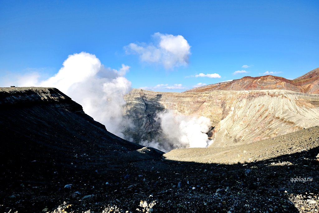 日本熊本︱阿蘇中岳火山口．近距離觀察活火山口噴發，熊本超人氣觀光景點 @QQ的懶骨頭