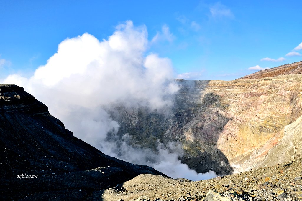 日本熊本︱阿蘇中岳火山口．近距離觀察活火山口噴發，熊本超人氣觀光景點 @QQ的懶骨頭