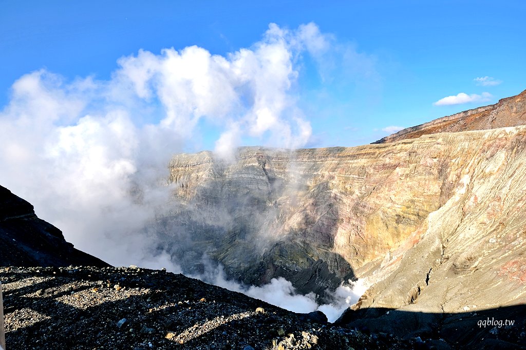 日本熊本︱阿蘇中岳火山口．近距離觀察活火山口噴發，熊本超人氣觀光景點 @QQ的懶骨頭