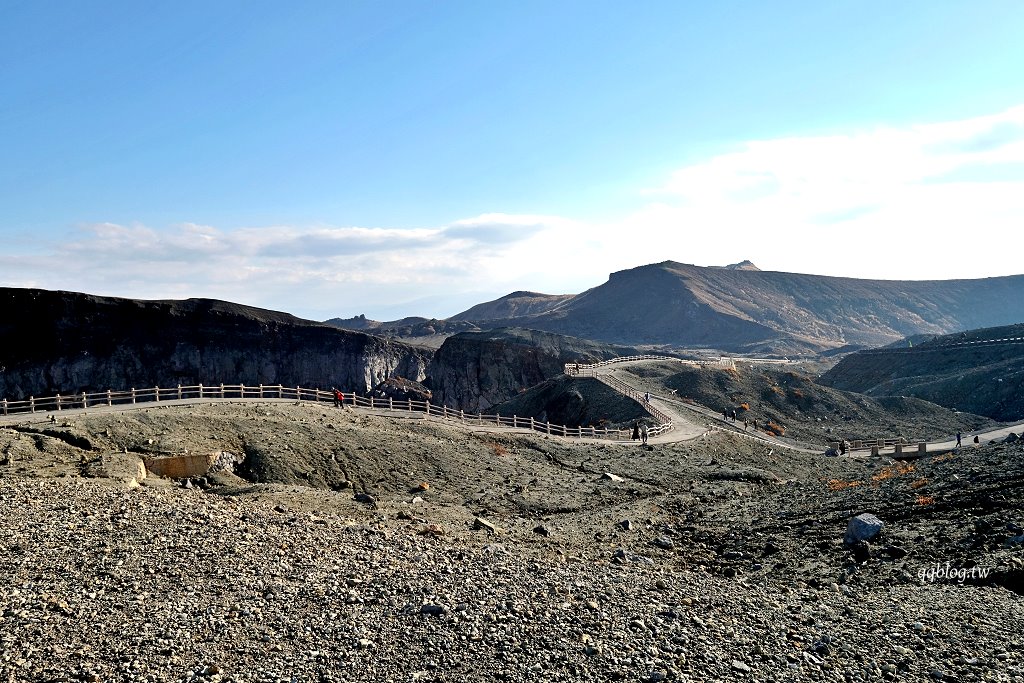 日本熊本︱阿蘇中岳火山口．近距離觀察活火山口噴發，熊本超人氣觀光景點 @QQ的懶骨頭