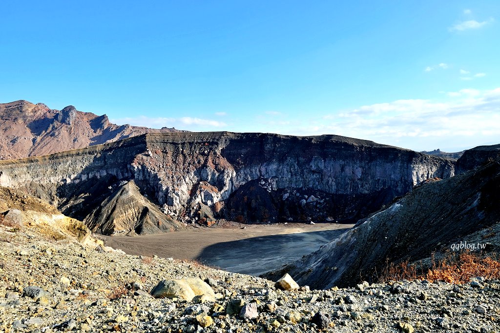 日本熊本︱阿蘇中岳火山口．近距離觀察活火山口噴發，熊本超人氣觀光景點 @QQ的懶骨頭