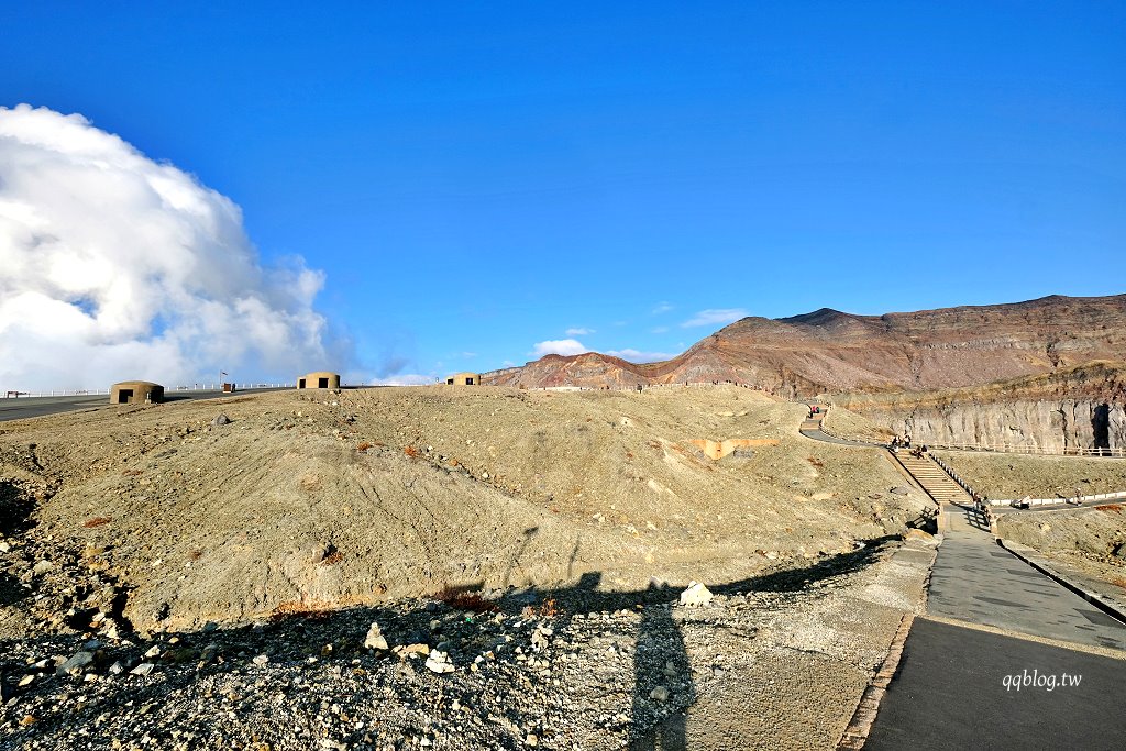 日本熊本︱阿蘇中岳火山口．近距離觀察活火山口噴發，熊本超人氣觀光景點 @QQ的懶骨頭