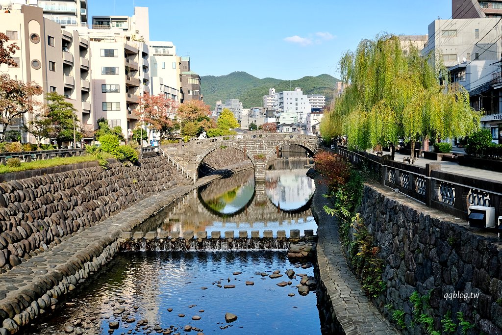 日本長崎︱眼鏡橋．日本最古老雙拱石橋，尋找幸福傳說的愛心石 @QQ的懶骨頭