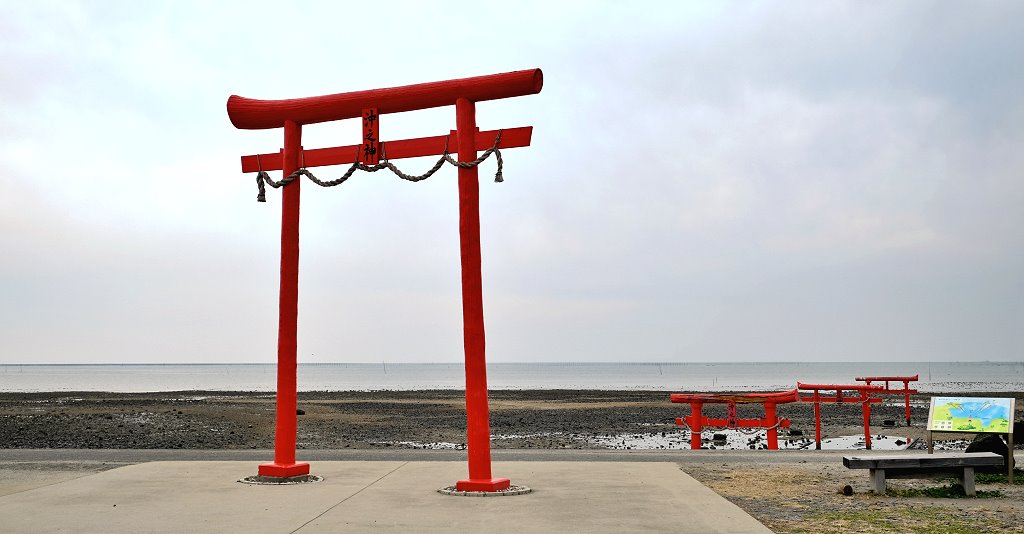 日本佐賀︱大魚神社．佐賀隱藏景點，太良町夢幻水上鳥居 @QQ的懶骨頭