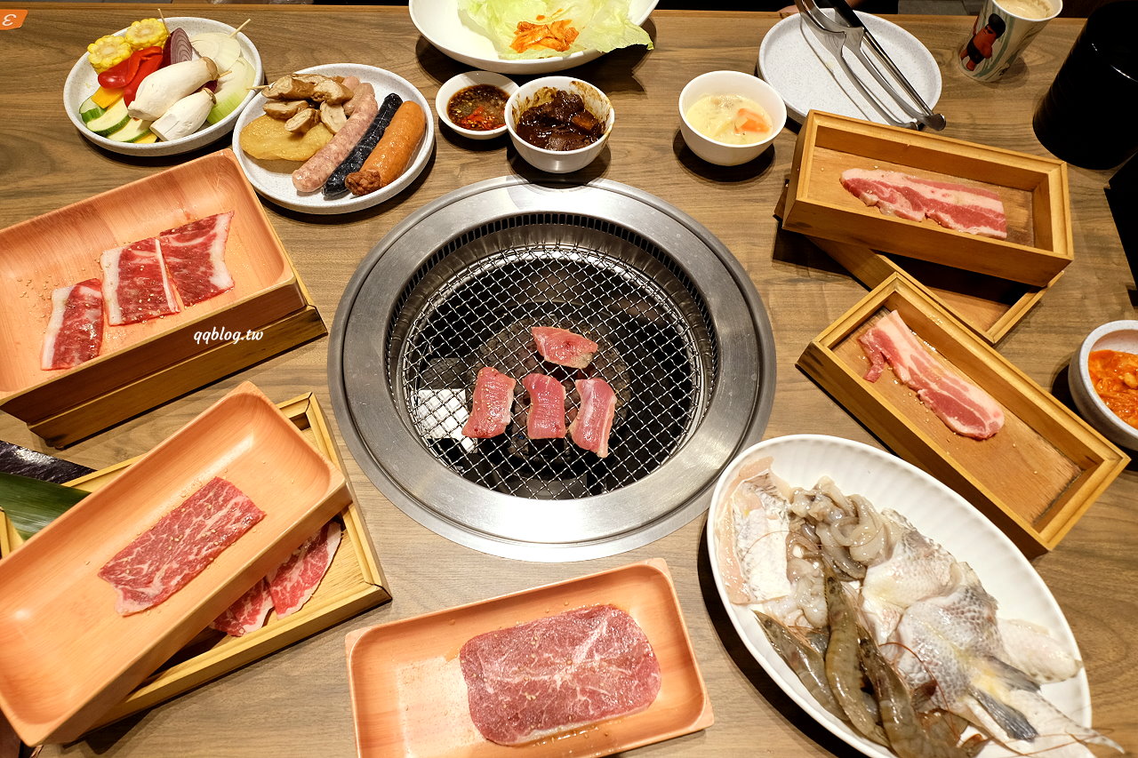 台中北屯 本格和牛燒肉放題 築間和牛燒肉新品牌 超過數10種食材 飲料吃到飽 Qq的懶骨頭