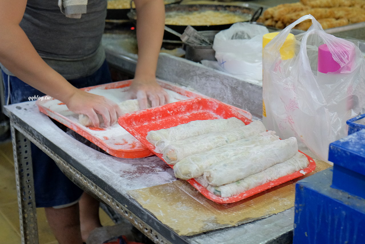 嘉義東區︱阿富網絲肉捲．嘉義東市場古早味人氣美食，超大一捲只要銅板價，越吃越涮嘴 @QQ的懶骨頭