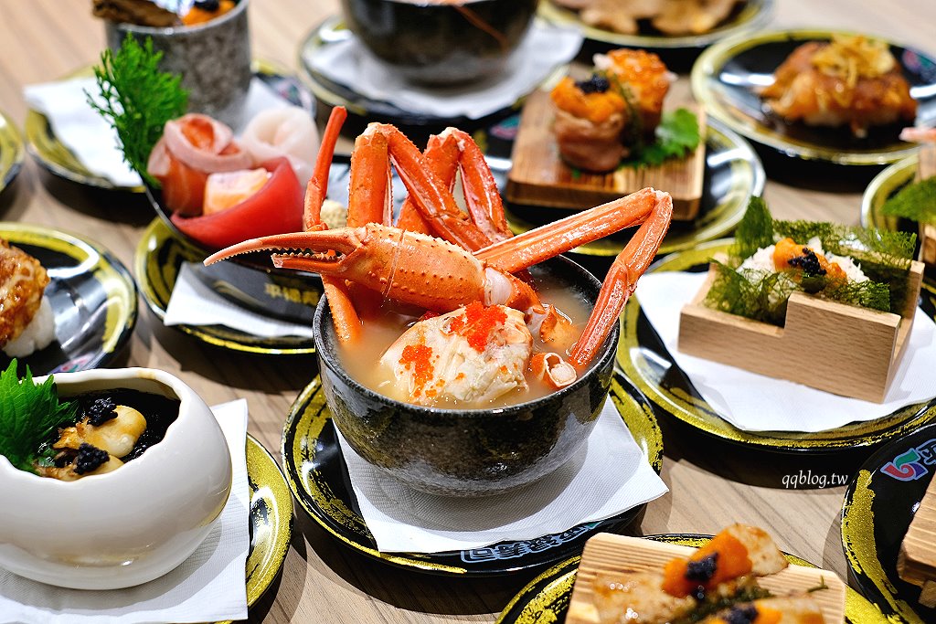 台中南屯︱平祿壽司 台中永順店．迴轉壽司第三家分店，限定口味只有這裡吃得到 @QQ的懶骨頭