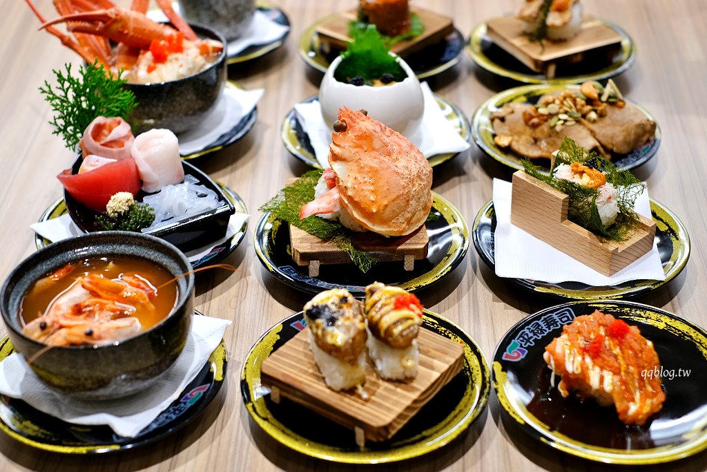 台中南屯︱平祿壽司 台中永順店．迴轉壽司第三家分店，限定口味只有這裡吃得到 @QQ的懶骨頭