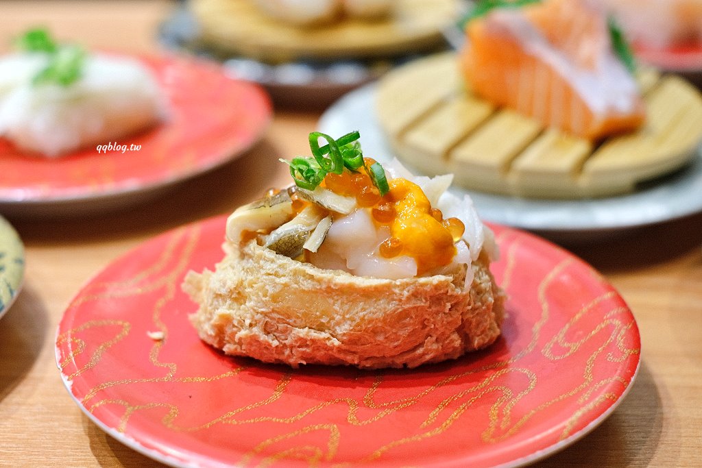 台中西屯︱合點壽司 がってん寿司 台中大遠百店．來自東京崎玉的迴轉壽司，名列日本六大迴轉壽司，新鮮食材口味選擇性多 @QQ的懶骨頭