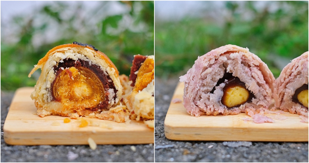 台中沙鹿︱糖井鹿甜點工作室．外帶甜點店裡的美味蛋黃酥，層層堆疊的餅皮酥脆好吃 @QQ的懶骨頭