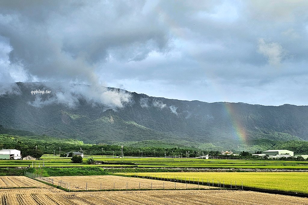 台東池上︱伯朗大道，筆直的伯朗大道、蜿蜒的天堂路和畫框，美景盡收眼底 @QQ的懶骨頭