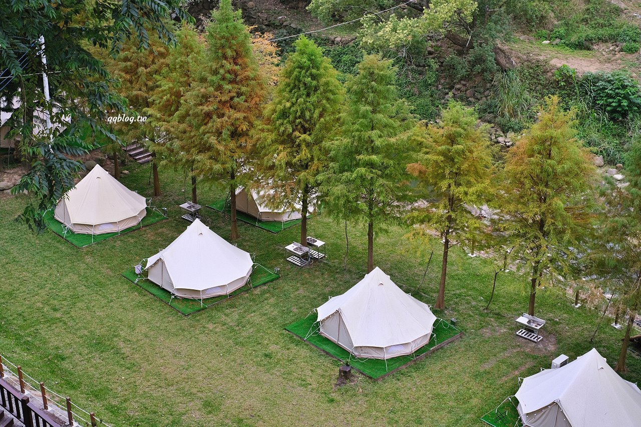 台中新社︱浮世三千．隱身山區的預約制無菜單料理景觀餐廳，大片落羽松超美，露營區即將開放 @QQ的懶骨頭