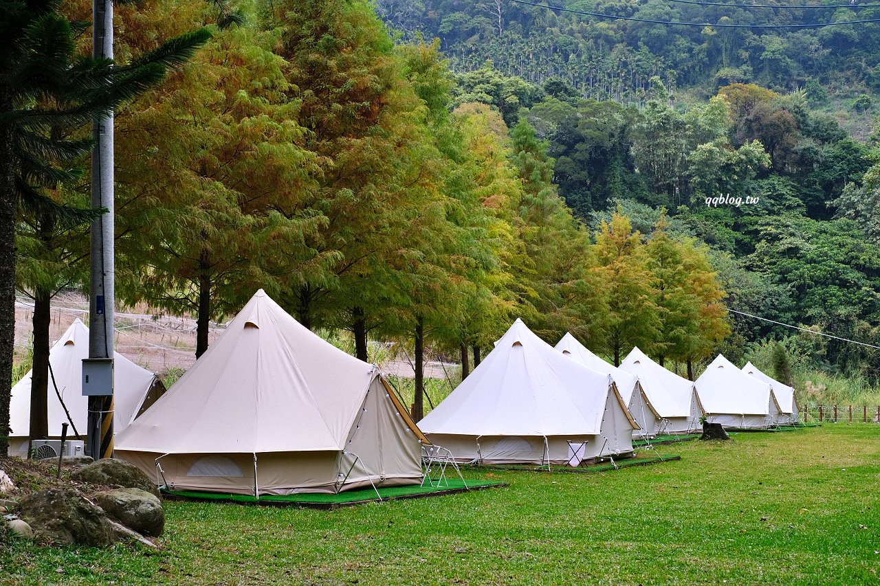 台中新社︱浮世三千．隱身山區的預約制無菜單料理景觀餐廳，大片落羽松超美，露營區即將開放 @QQ的懶骨頭