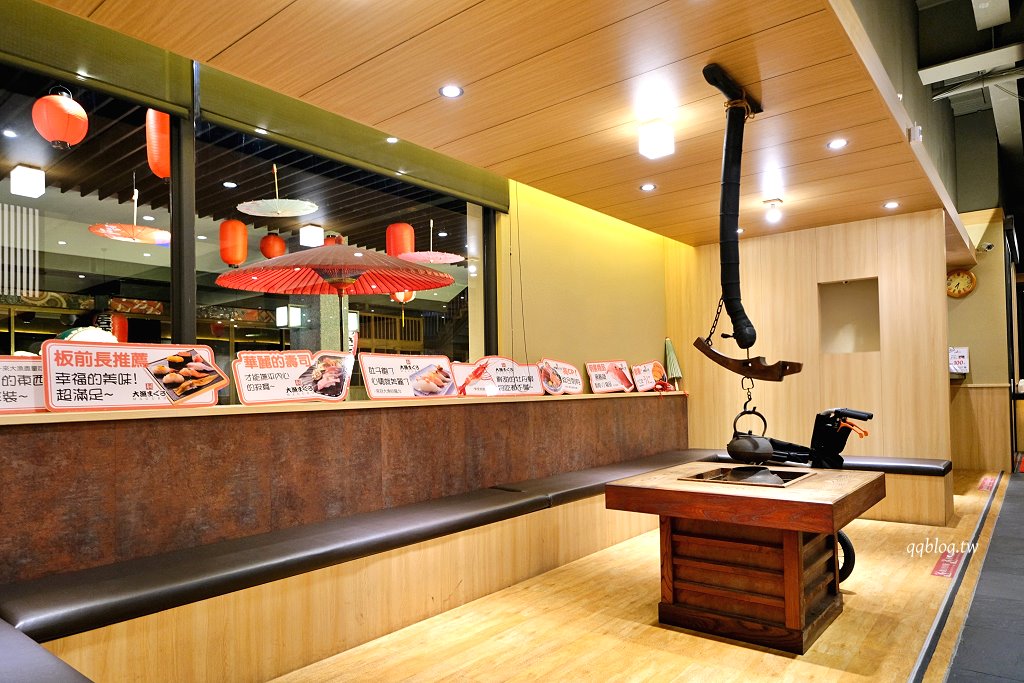 台中南屯︱大漁壽司．台中人氣壽司重新裝潢，環境寬敞大氣有濃厚的日式氛圍，嚴選當季季節漁獲產地直送 @QQ的懶骨頭