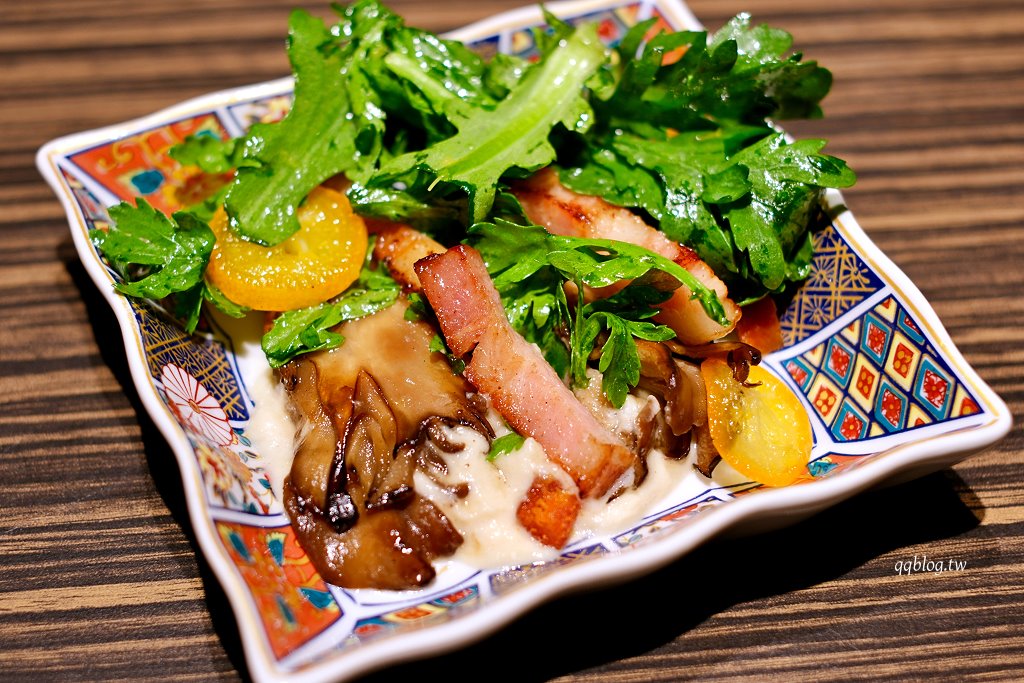 台中南屯︱客觀炭火小料理．藏身在七期裡的炭火直烤和牛挽肉，免飛日本也能吃到日式漢堡排 @QQ的懶骨頭