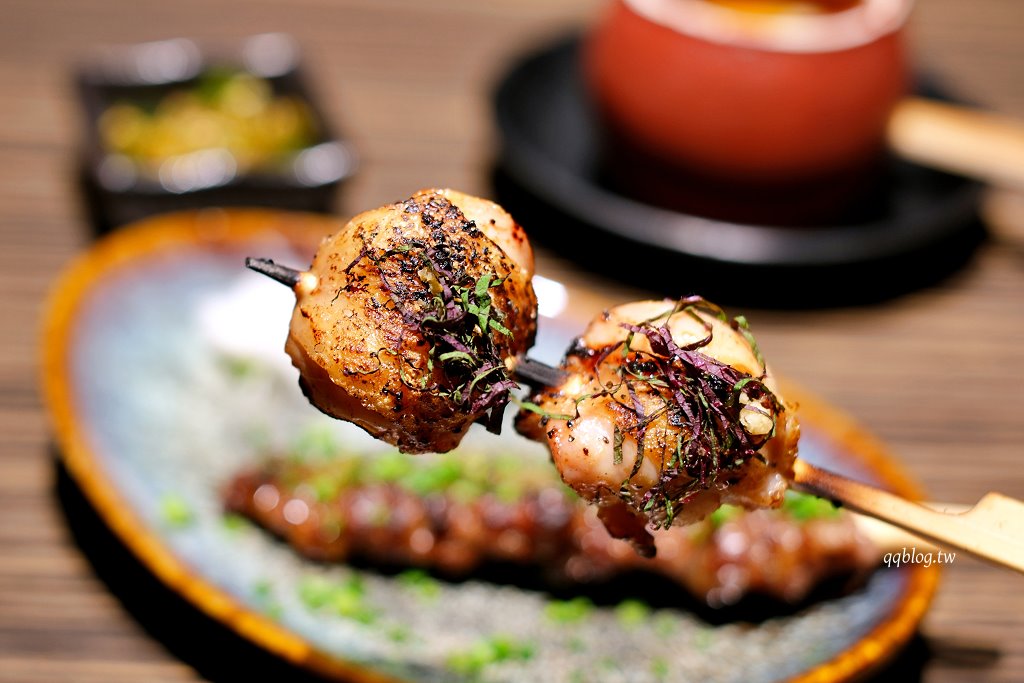台中南屯︱客觀炭火小料理．藏身在七期裡的炭火直烤和牛挽肉，免飛日本也能吃到日式漢堡排 @QQ的懶骨頭