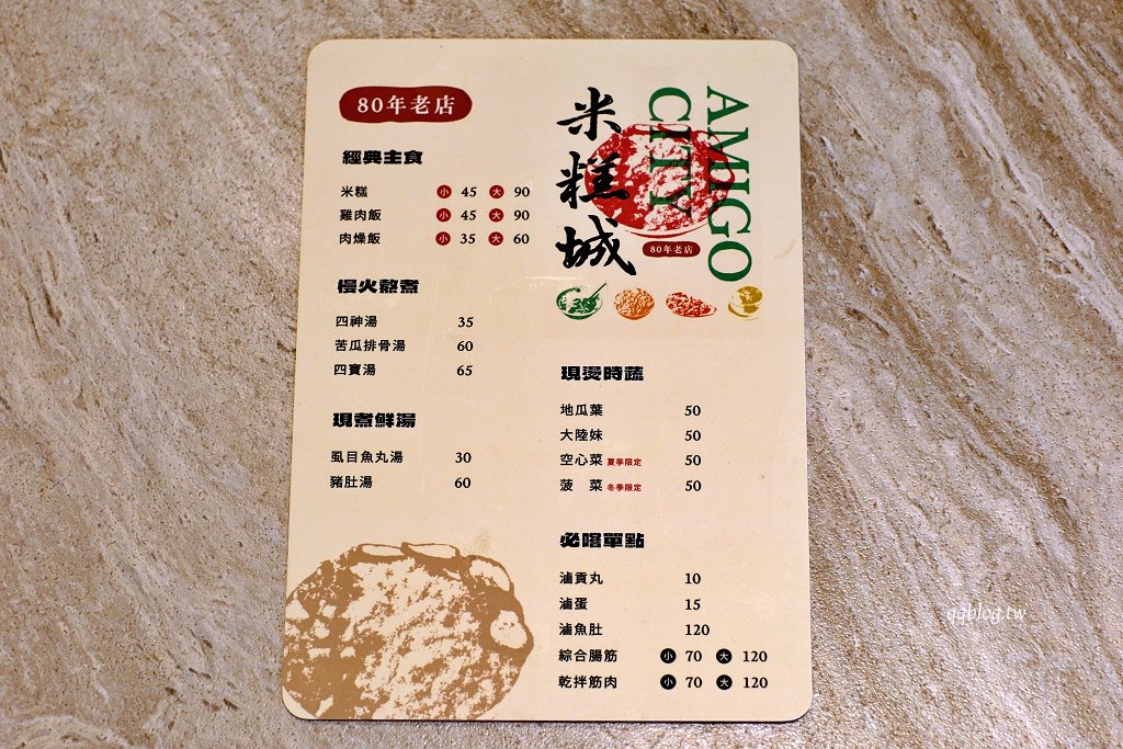高雄鹽埕︱米糕城．在地80年的老味道，南部口味經典小吃 @QQ的懶骨頭