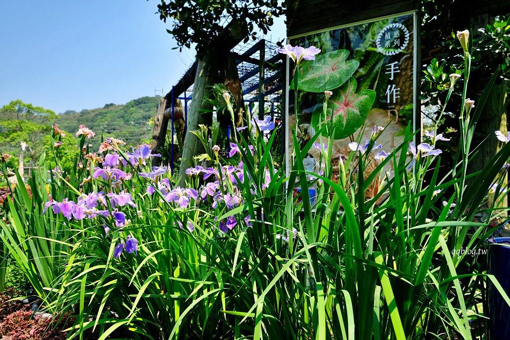 苗栗三義︱卓也小屋渡假園區．春暖花開賞花的季節，療鬱手作花朵移印染，蔬食百匯+下午茶，玩樂一整天 @QQ的懶骨頭